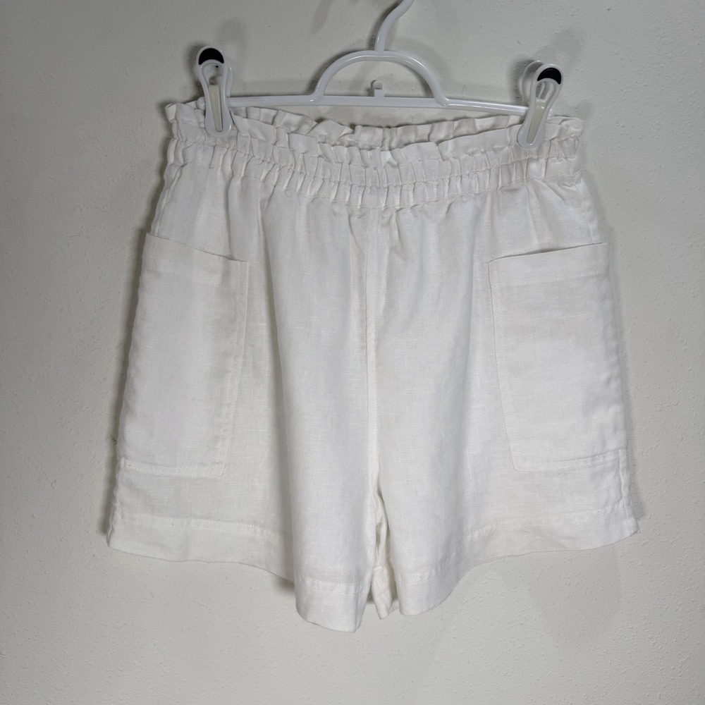 RAILS Shorts Linen Womens Sz Small White Resort Wear Beach Summer Vacation Lined